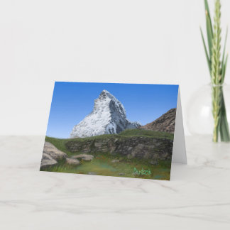 Cartão De Agradecimento Matterhorn na Suiça Encorajando Verse JW