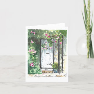 Cartão De Agradecimento Matthew 7:8 Notecard... para ele que bate...