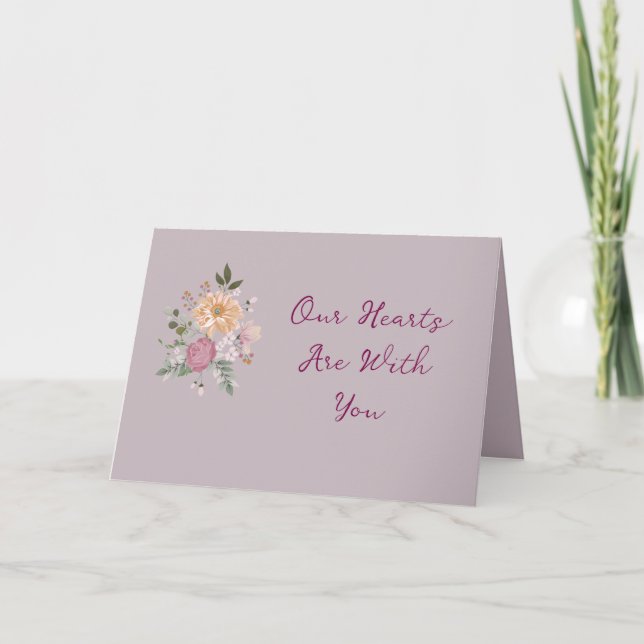 CARTÃO DE AGRADECIMENTO MAUVE SYMPATHY CARD (Frente)