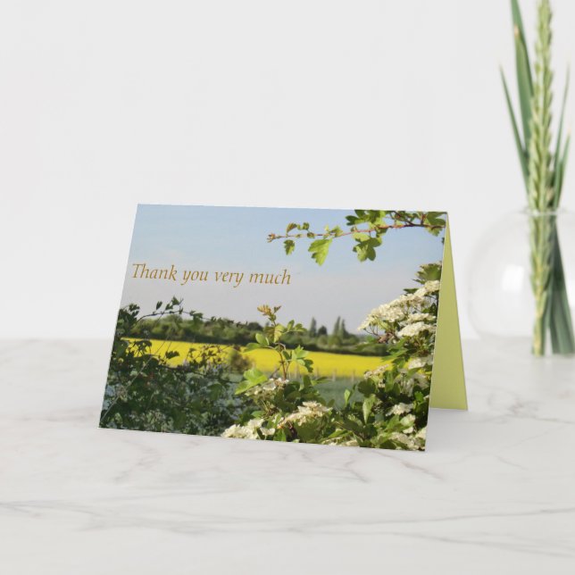 Cartão De Agradecimento May Blossom Handfasting Thank You Card (Frente)