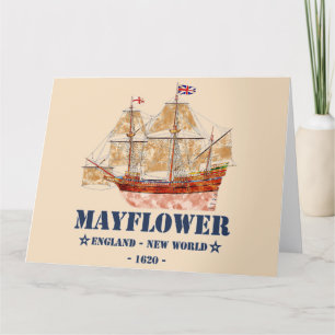 Cartão De Agradecimento Mayflower Tall Ship - Inglaterra para o Novo Mundo