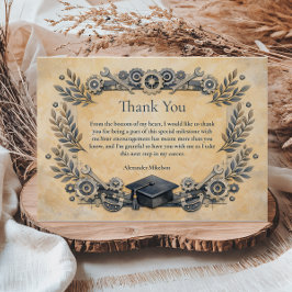 Cartão De Agradecimento Mechanical Engineering Degree Graduation