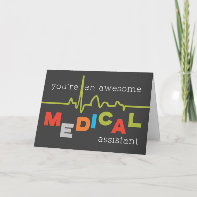 Cartão De Agradecimento Medical Assistants Recognition Week Awesome (Frente)