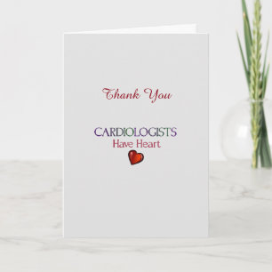 Cartão De Agradecimento Medical Thank You Cardiologist