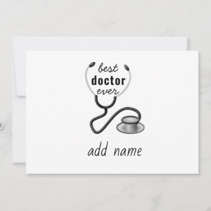 Cartão De Agradecimento Médico Personalizado Melhor de Todos Obrigado Médi