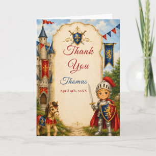 Cartão de agradecimento Medieval Knight 5th
