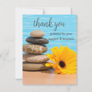 Cartão De Agradecimento Meditação Zen Stones Summer Beach Simple