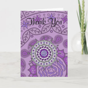 Cartão De Agradecimento Mehndi Fantasy Silver Card