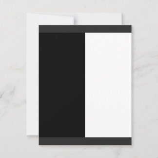Cartão De Agradecimento meio branco meio preto, meio preto meio branco