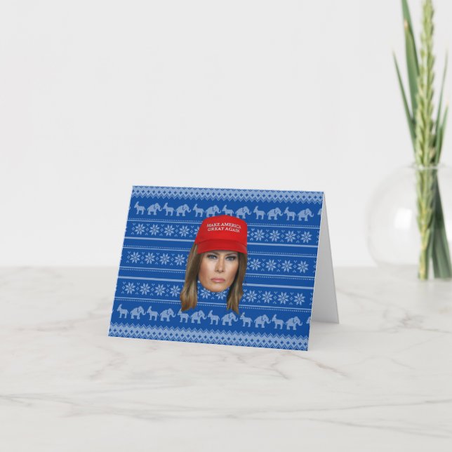 Cartão De Agradecimento Melania Trump MAGA Natal (Frente)