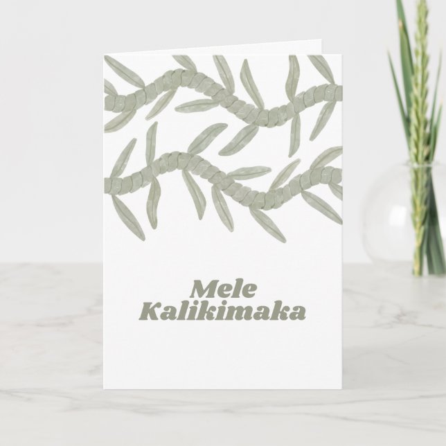 Cartão De Agradecimento Mele Kalikimaka (Frente)