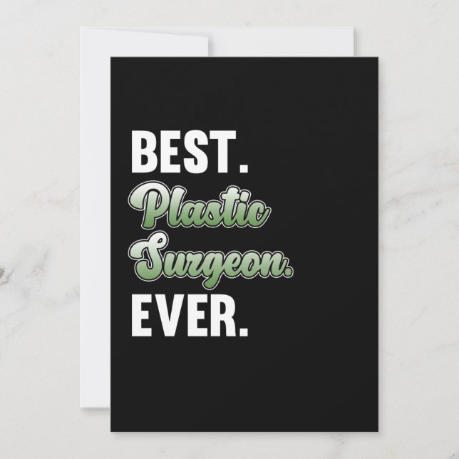 Cartão De Agradecimento Melhor Cirurgia de Cirurgião Plástico Médico Graph (Frente)