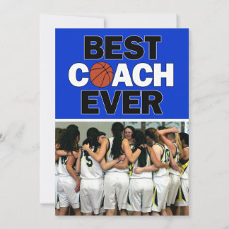 Cartão De Agradecimento Melhor Foto Personalizada Do Treinador De Basquete