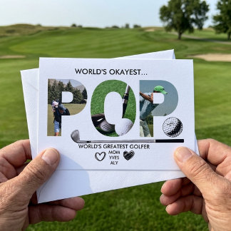 Cartão De Agradecimento Melhor Golfista do Mundo Melhor Pai do Mundo