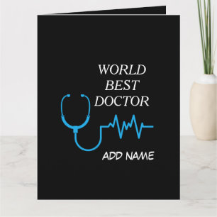 Cartão De Agradecimento Melhor Médico de Todos os Tempos Dia do Médico Apr