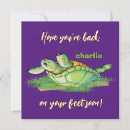 Cartão De Agradecimento Melhores desejos de volta aos pés - Conheça as pal