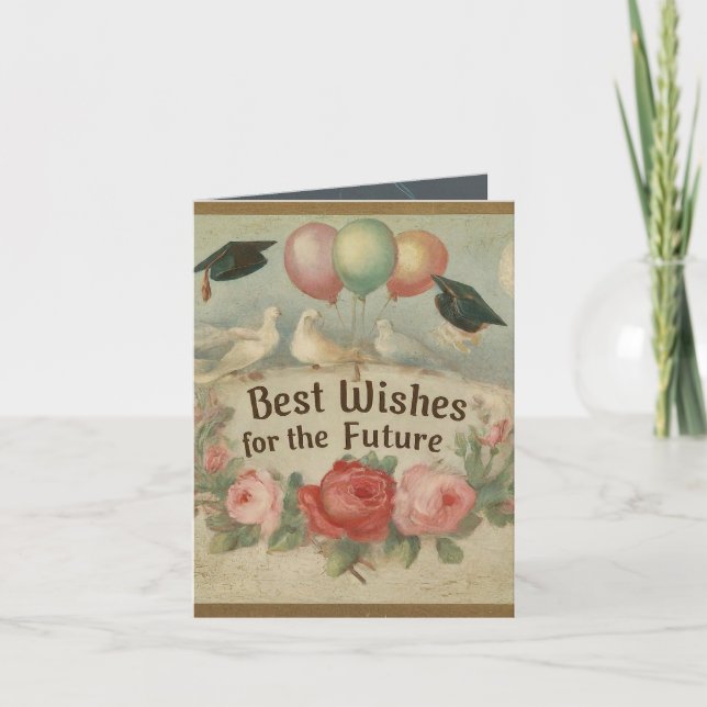 Cartão De Agradecimento Melhores Desejos para o futuro (Frente)