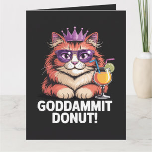 Cartão De Agradecimento Meme do Gato Princesa Donut Feminino