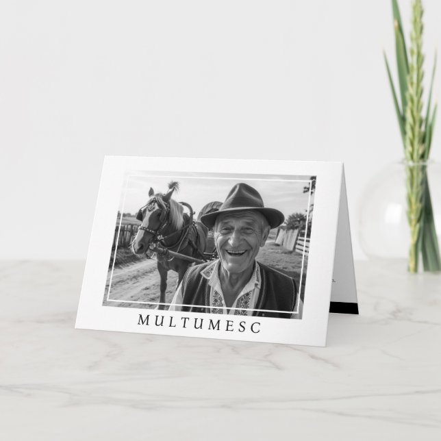 Cartão De Agradecimento Memorial black white Photography  (Frente)