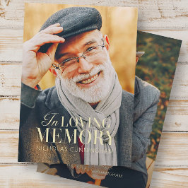 Cartão De Agradecimento Memorial Elegante Moderno de Memória Amante