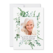 Memorial Personalizado de Foto Eucalyptus Greenery