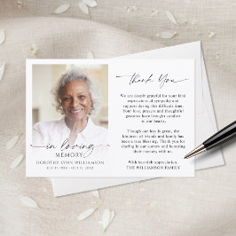Cartão De Agradecimento Memorial Thank You In Loving Memory Photo