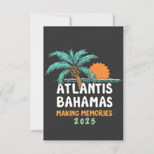 Cartão De Agradecimento Memórias do Fazer Atlantis Bahamas 2025