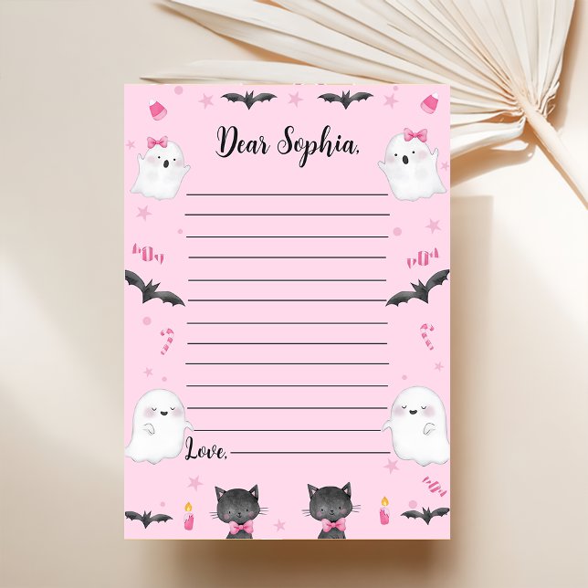 Cartão De Agradecimento Menina Spooky Halloween Cápsula Nota Mess (Criador carregado)