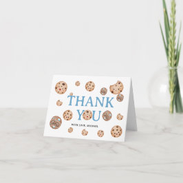 Cartão De Agradecimento Menino de Biscoito Doce Primeiro Aniversário Jar A