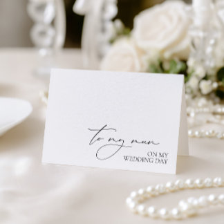 Cartão De Agradecimento Mensagem De Casamento Da Manhã "Para Minha Mãe No