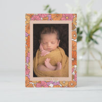 Mensagem de Chuveiro de Bebê com Duas Fotos Floral
