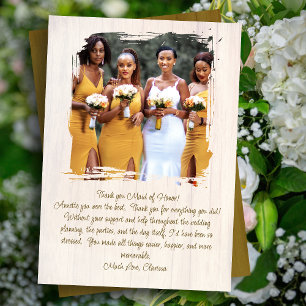 Cartão De Agradecimento Mensagem de Foto do Partido Bridal Obrigado Cartõe