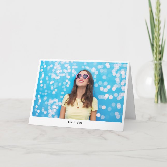 Cartão De Agradecimento Mensagem de Máquina de Digitalização Branca Person (Frente)