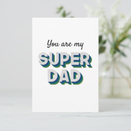 Cartão De Agradecimento Mensagem personalizável para o Superdad