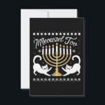 Cartão De Agradecimento Meowzel Tov Funny Chanukah Hanukkah<br><div class="desc">Meowzel Tov Funny Chanukah Hanukkah</div>