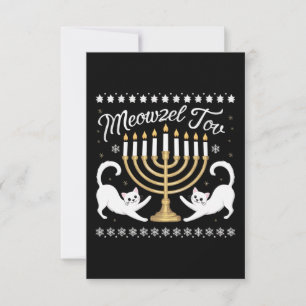 Cartão De Agradecimento Meowzel Tov Funny Chanukah Hanukkah