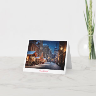 Cartão De Agradecimento Mercado de Natal