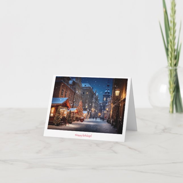 Cartão De Agradecimento Mercado de Natal (Frente)