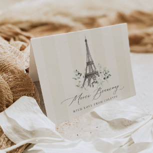 Cartão De Agradecimento Merci Beaucoup Paris Chá de Bebê