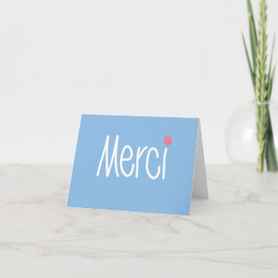 Cartão De Agradecimento Merci - Obrigado em qualquer idioma