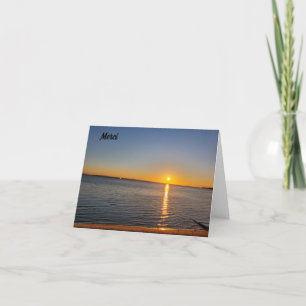 Cartão De Agradecimento Merci Sunrise