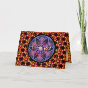 Cartão De Agradecimento Merkabah Mandala - Obrigado do padrão Yous