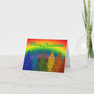 Cartão De Agradecimento Merry Christmas Rainbow Card