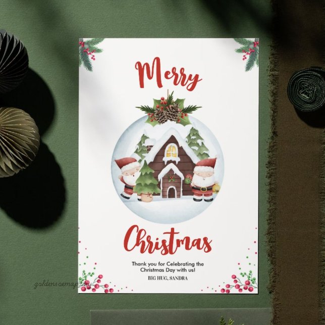 Cartão De Agradecimento Merry Vibes Christmas Party (Merry Vibes Christmas Party Thank You Card
)