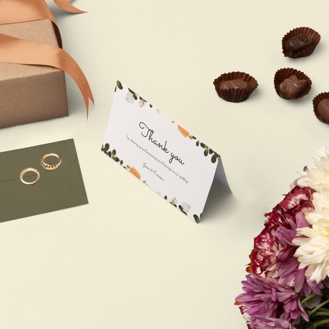 Cartão De Agradecimento Mesa de casamento (Criador carregado)