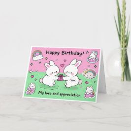 Cartão De Agradecimento Meu amor e apreço a você no seu aniversário