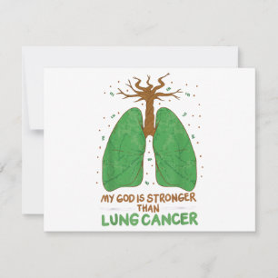 Cartão De Agradecimento Meu Deus É Mais Forte Que O Cancer Pulmonar