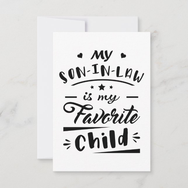 Cartão De Agradecimento Meu filho de direito é meu filho favorito (Frente)