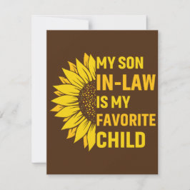 Cartão De Agradecimento Meu filho de direito é meu filho favorito