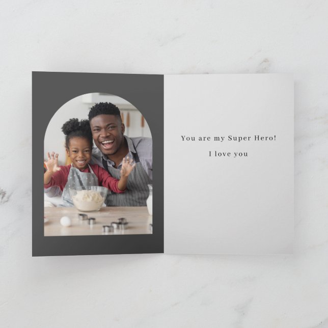 Cartão De Agradecimento Meu Pai, Meu Dia de os pais Super Herói (Interior)